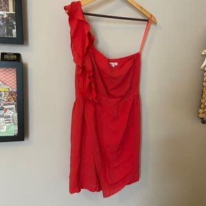 BCBGeneration pink/coral one shoulder dress